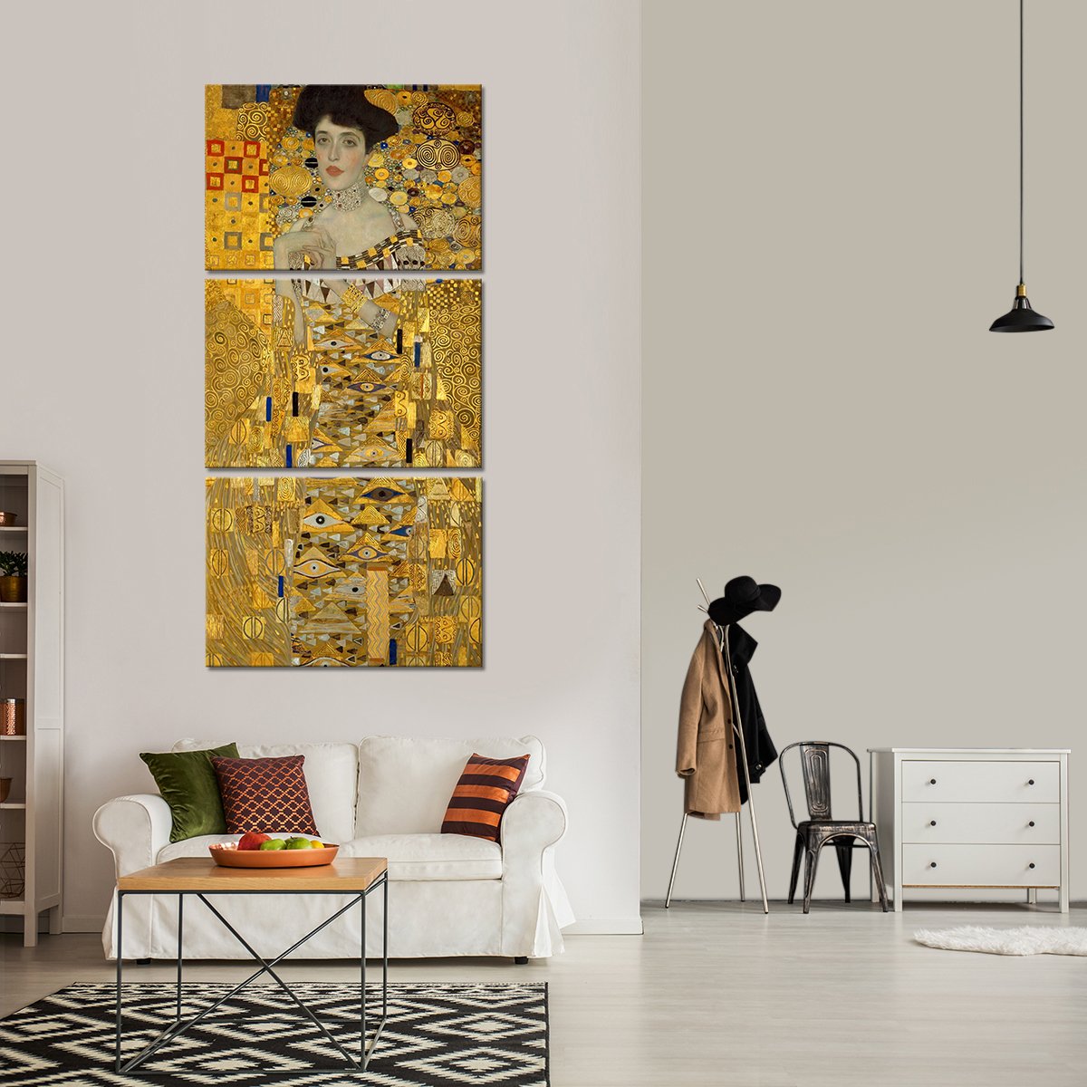 Portrait of Adele Bloch-Bauer I Multi Panel Canvas Wall Art