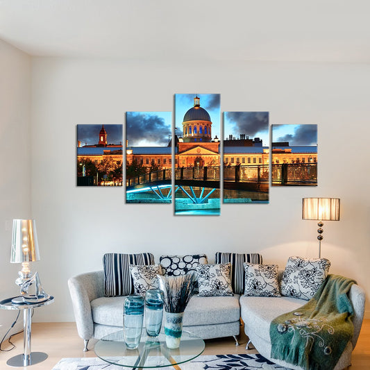Old Montreal Multi Panel Canvas Wall Art