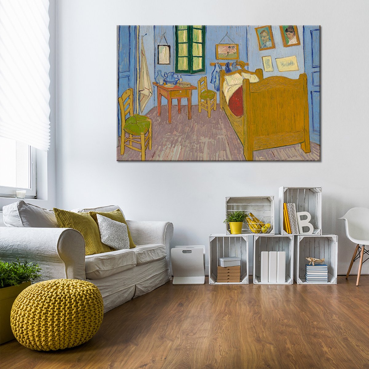 Bedroom In Arles Multi Panel Canvas Wall Art