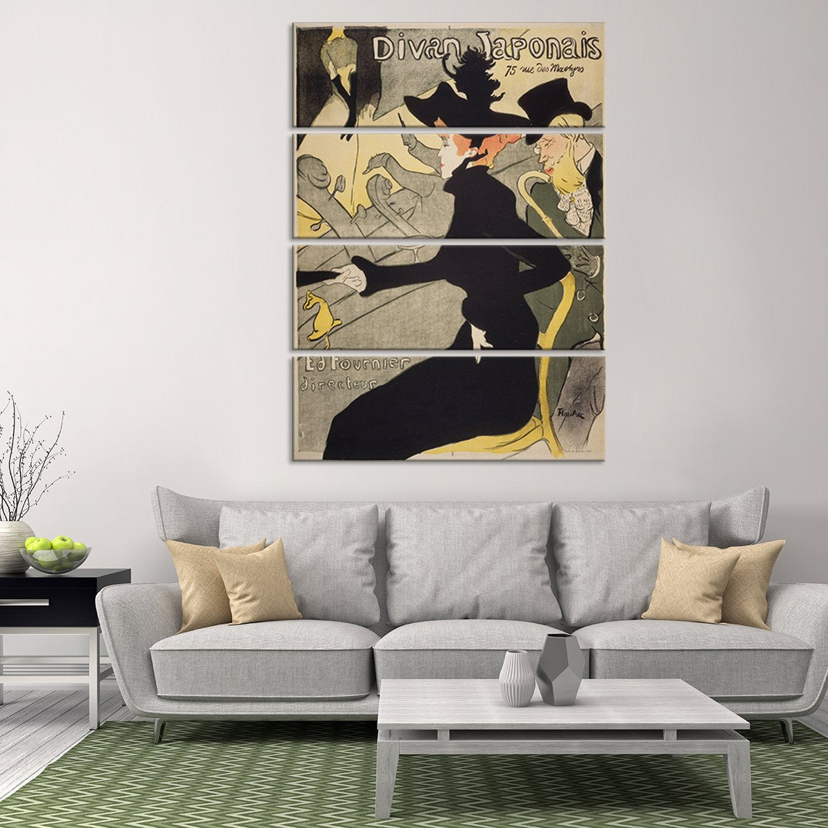 Divan Japonais Multi Panel Canvas Wall Art