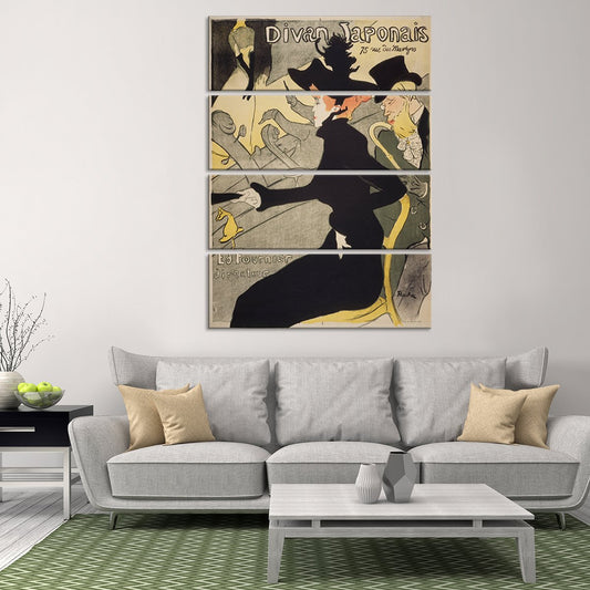 Divan Japonais Multi Panel Canvas Wall Art