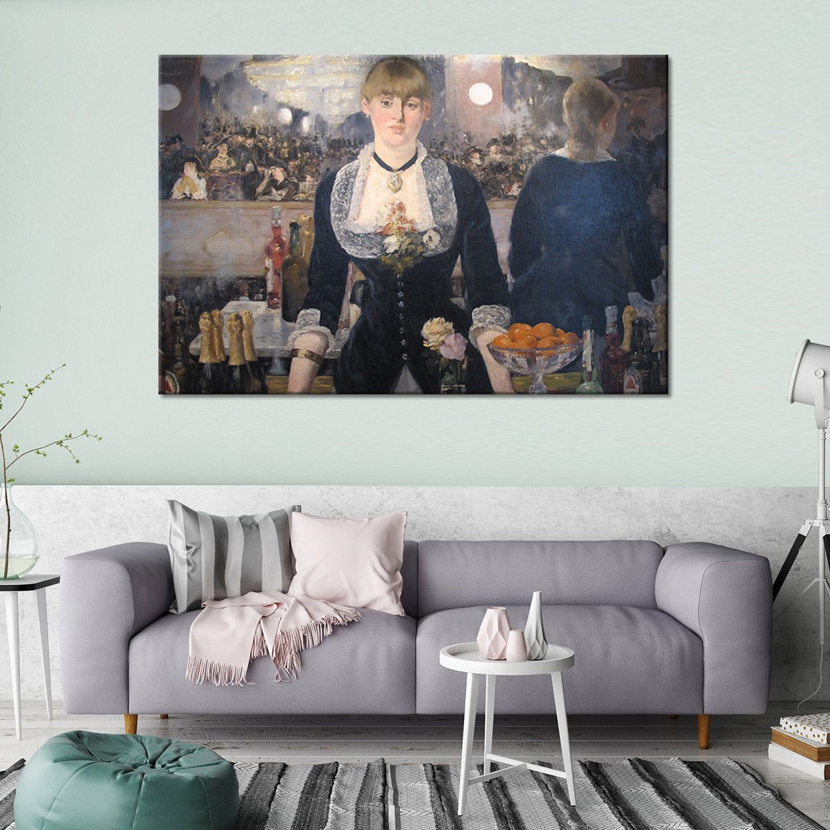 A Bar at the Folies Bergere Multi Panel Canvas Wall Art