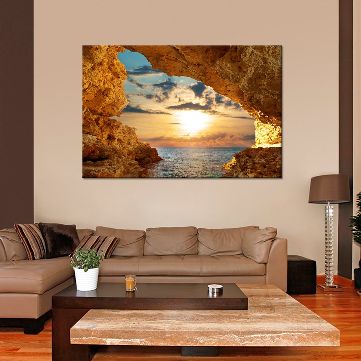 Glimpse of Sunset Multi Panel Canvas Wall Art