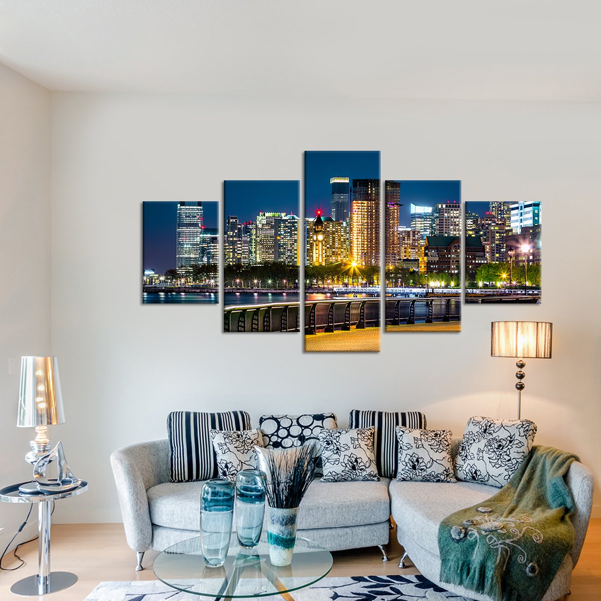 Jersey City Multi Panel Canvas Wall Art