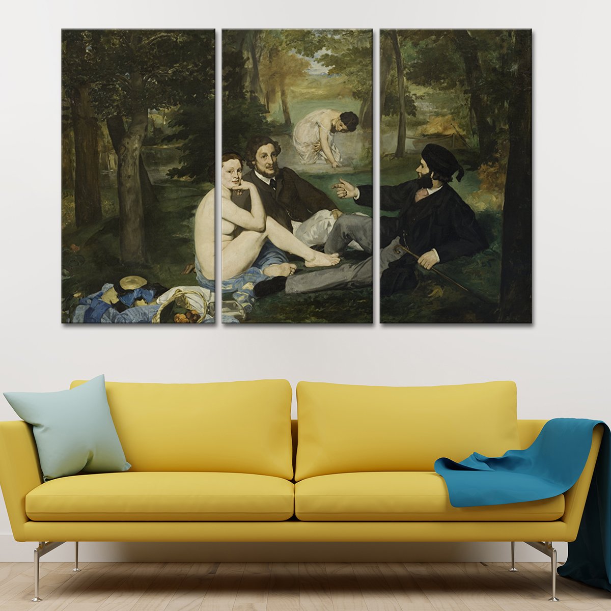 Luncheon on the Grass Multi Panel Canvas Wall Art