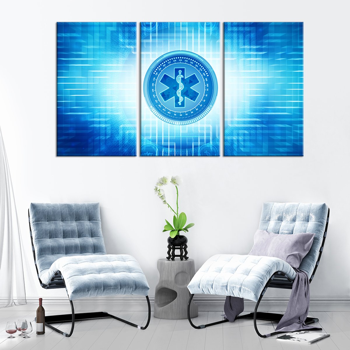 EMT Symbol Multi Panel Canvas Wall Art