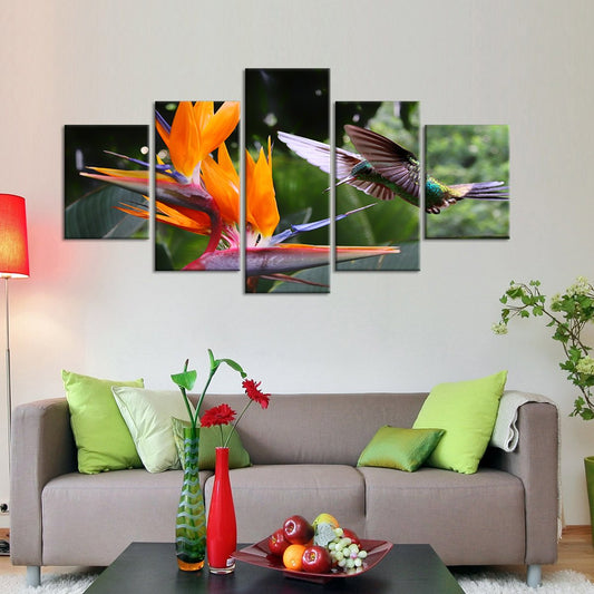 Flying Hummingbird Multi Panel Canvas Wall Art