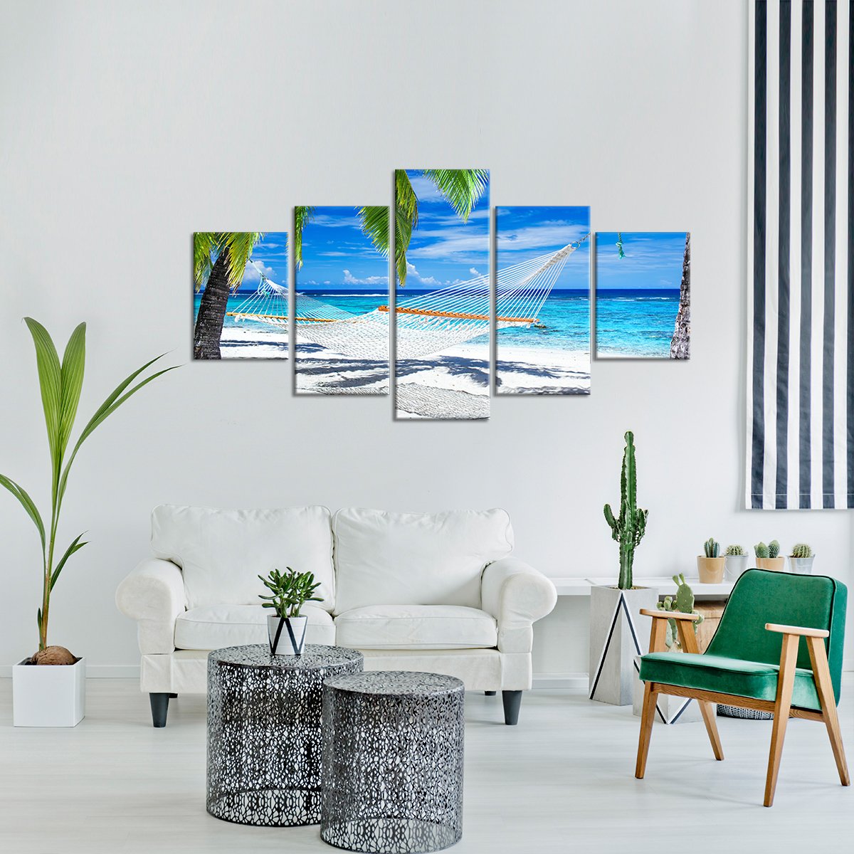 Caribbean Hammock Multi Panel Canvas Wall Art