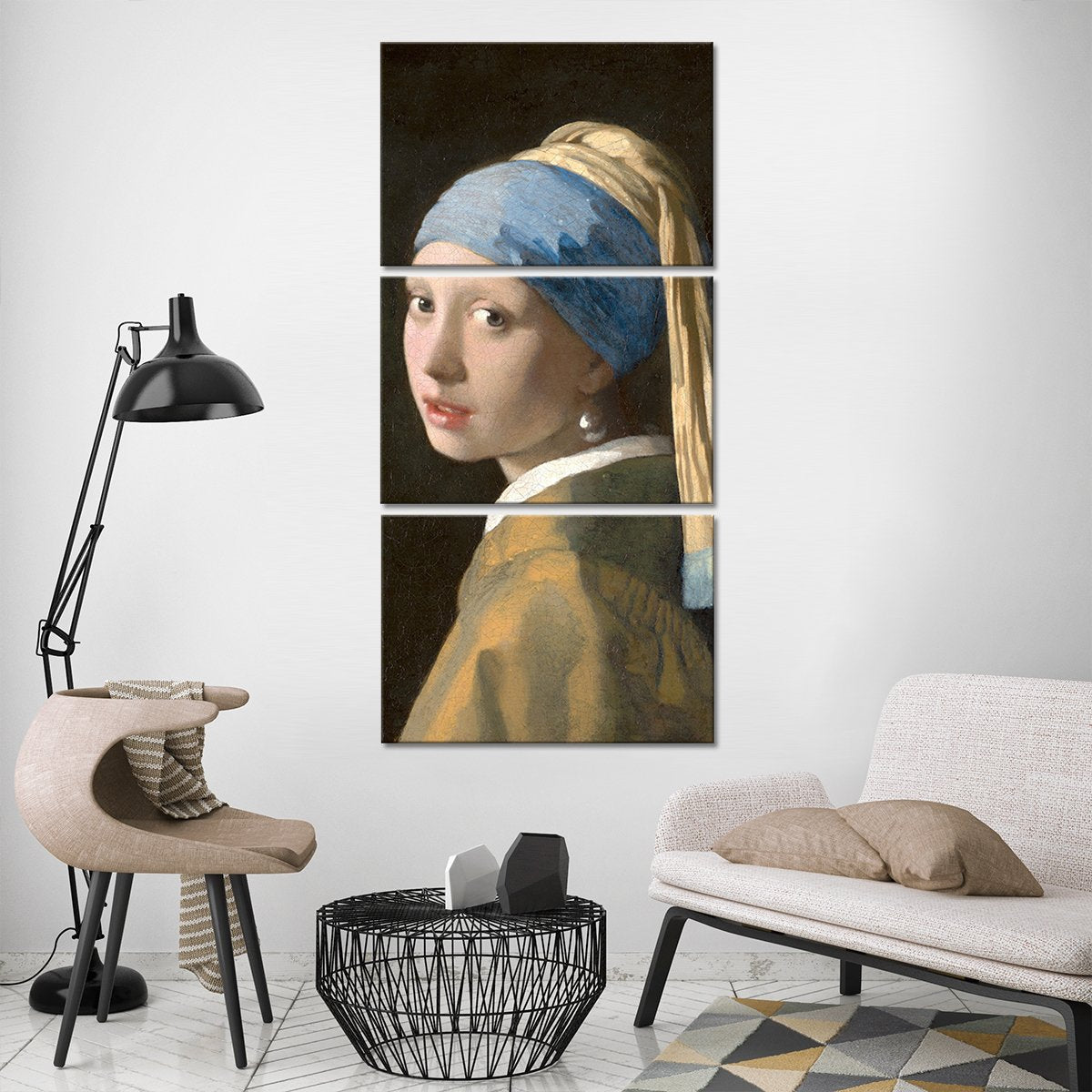 Girl With a Pearl Earring Multi Panel Canvas Wall Art