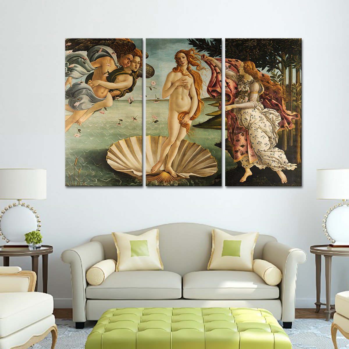 The Birth Of Venus Multi Panel Canvas Wall Art