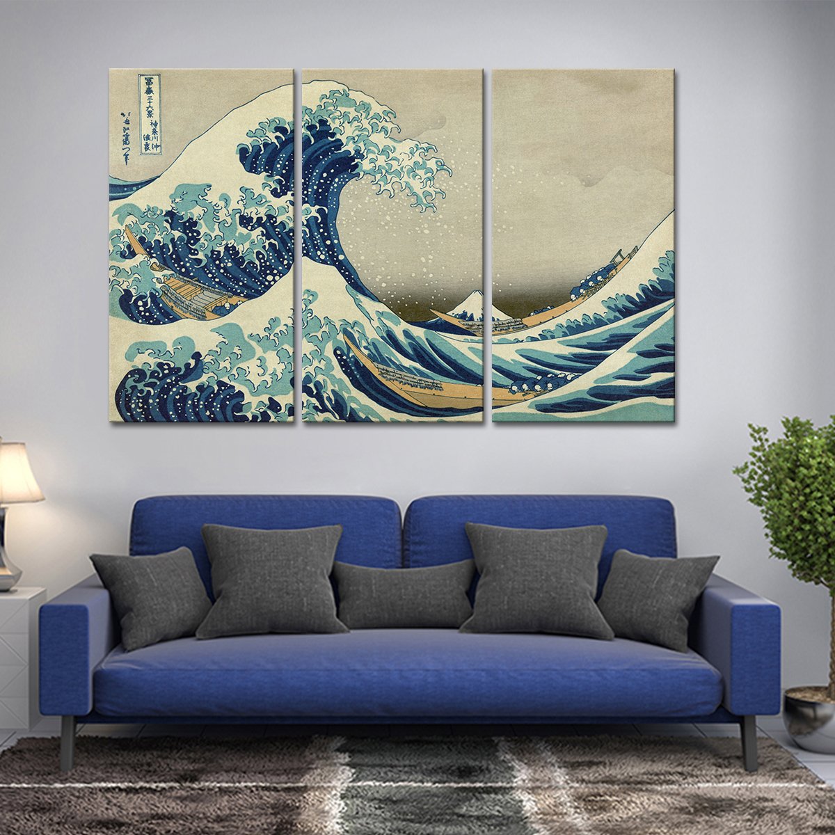 The Great Wave Off Kanagawa Multi Panel Canvas Wall Art