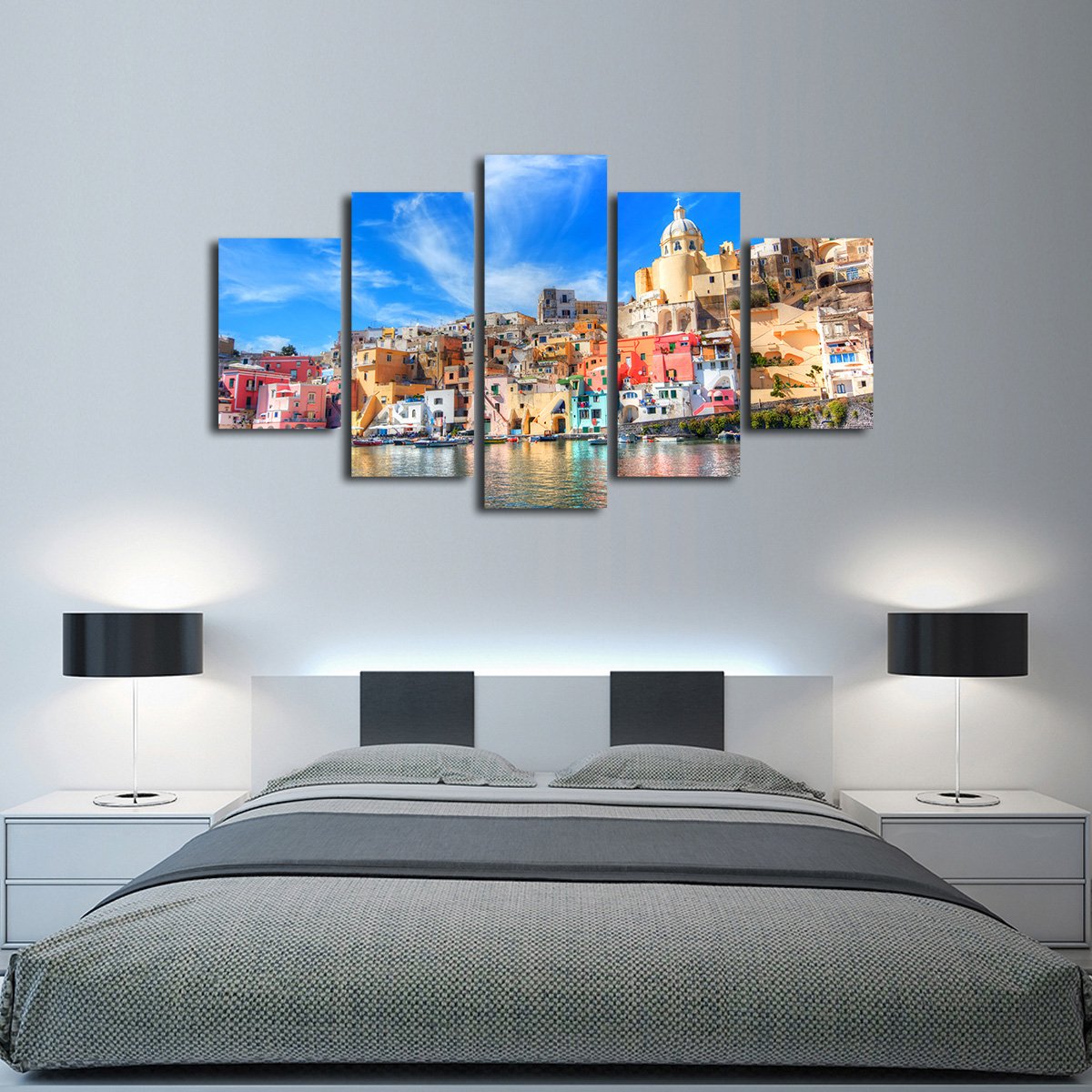 La Corricella Multi Panel Canvas Wall Art