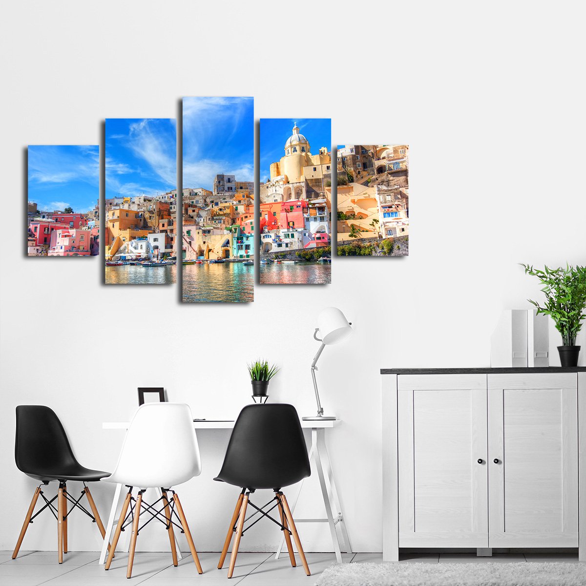 La Corricella Multi Panel Canvas Wall Art