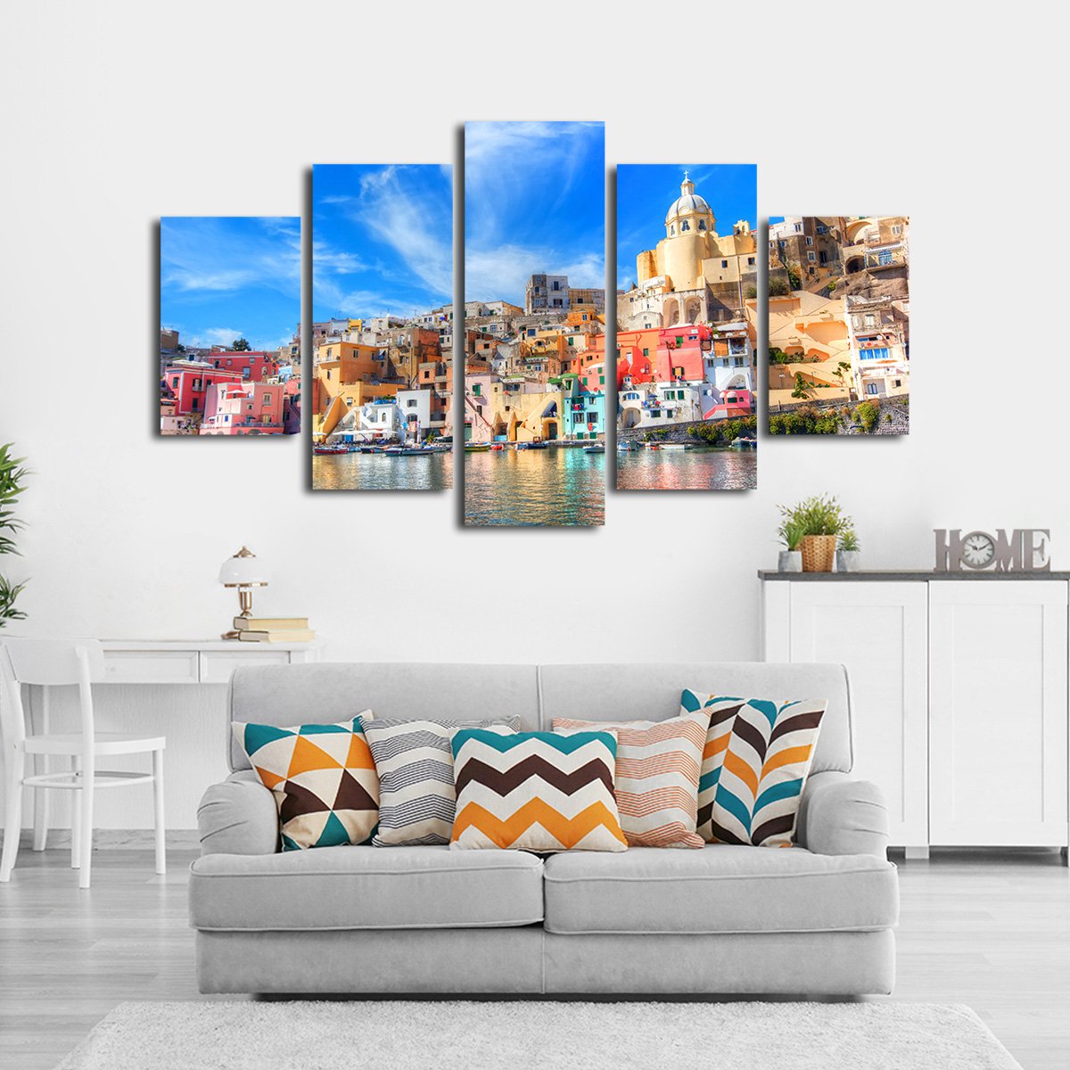 La Corricella Multi Panel Canvas Wall Art