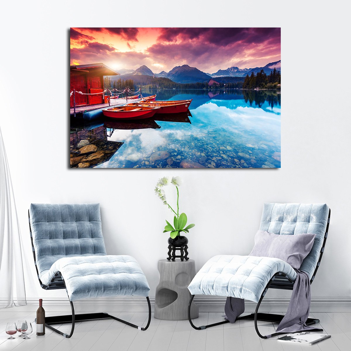 Lake Annecy Multi Panel Canvas Wall Art