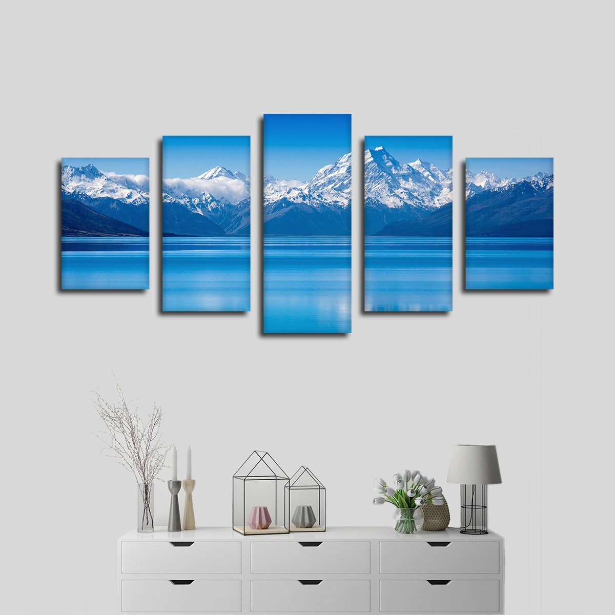 Lake Pukaki Multi Panel Canvas Wall Art