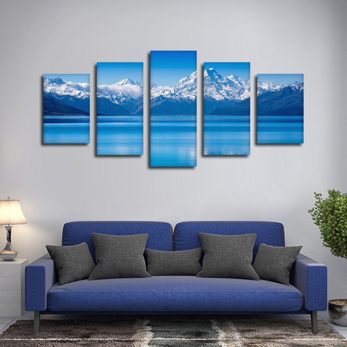Lake Pukaki Multi Panel Canvas Wall Art