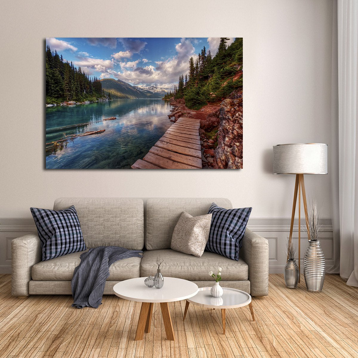 Lake Walkway Multi Panel Canvas Wall Art