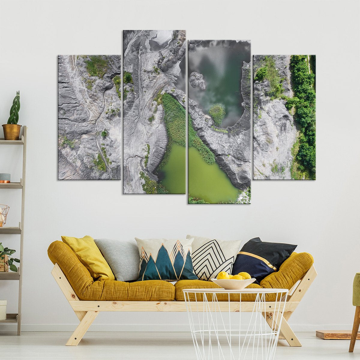 Land From Above Multi Panel Canvas Wall Art