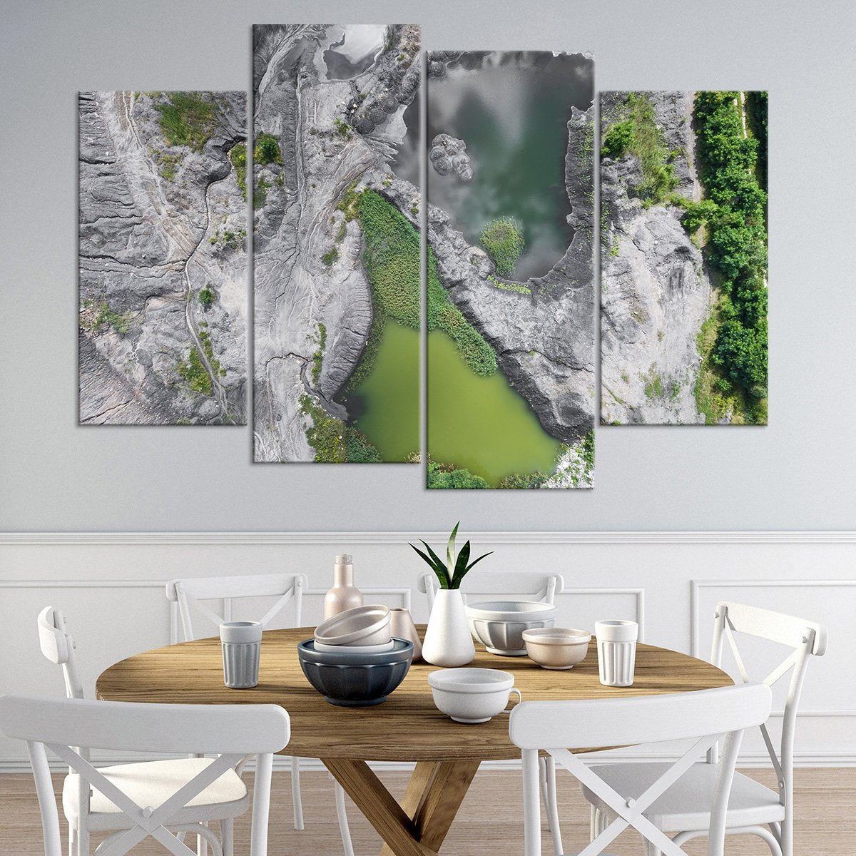 Land From Above Multi Panel Canvas Wall Art