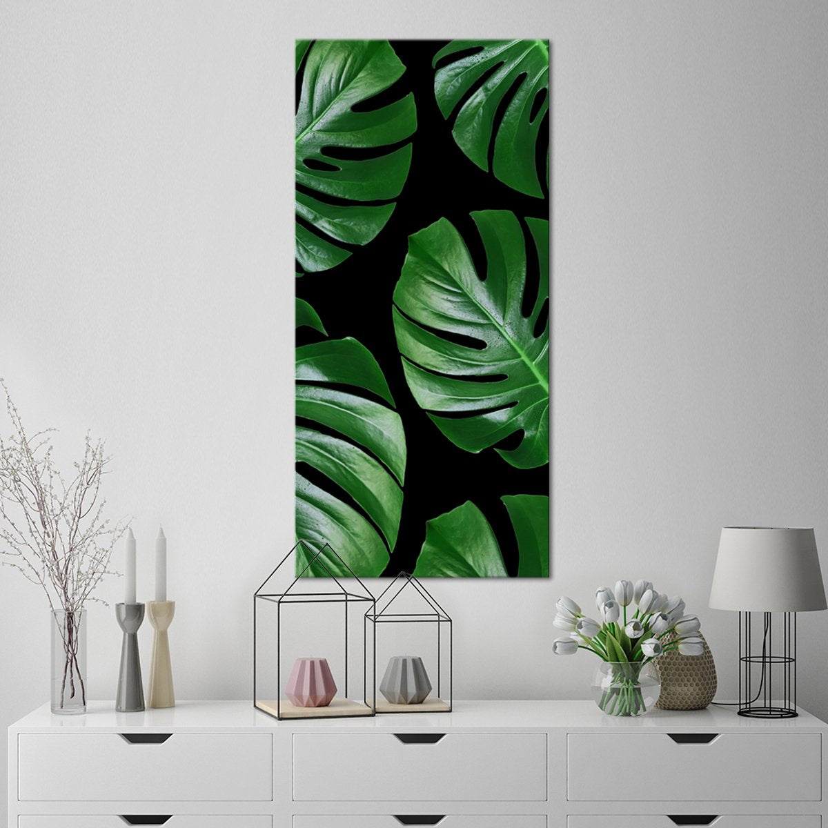 Leaf Deco Multi Panel Canvas Wall Art