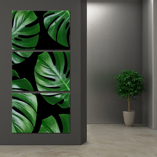 Leaf Deco Multi Panel Canvas Wall Art