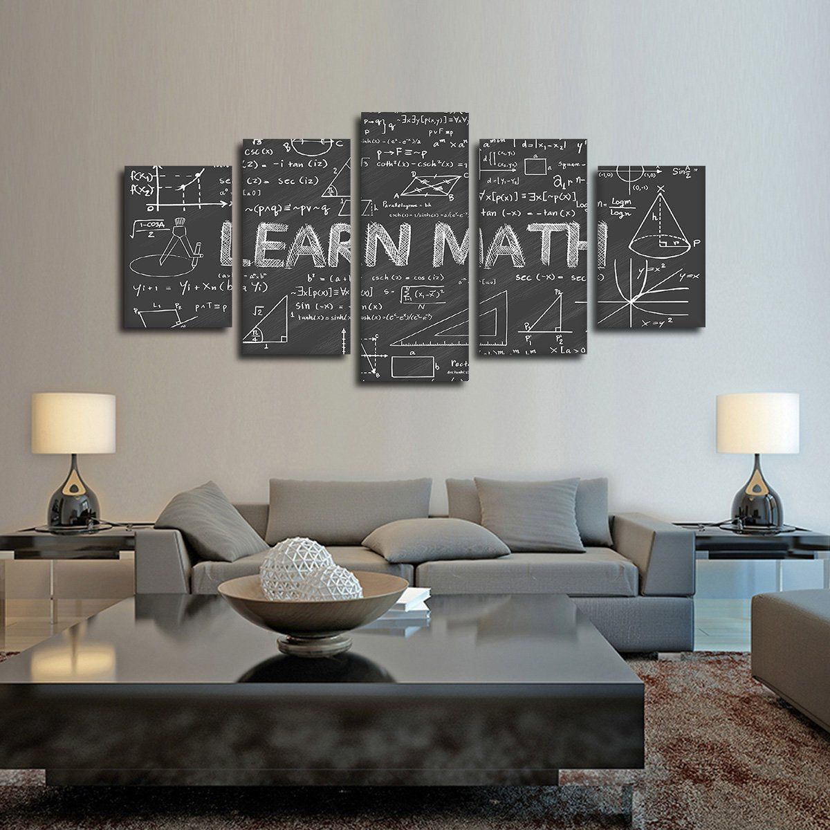 Learn Math Multi Panel Canvas Wall Art