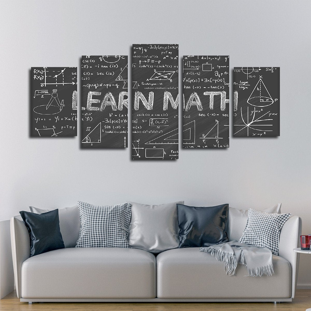 Learn Math Multi Panel Canvas Wall Art