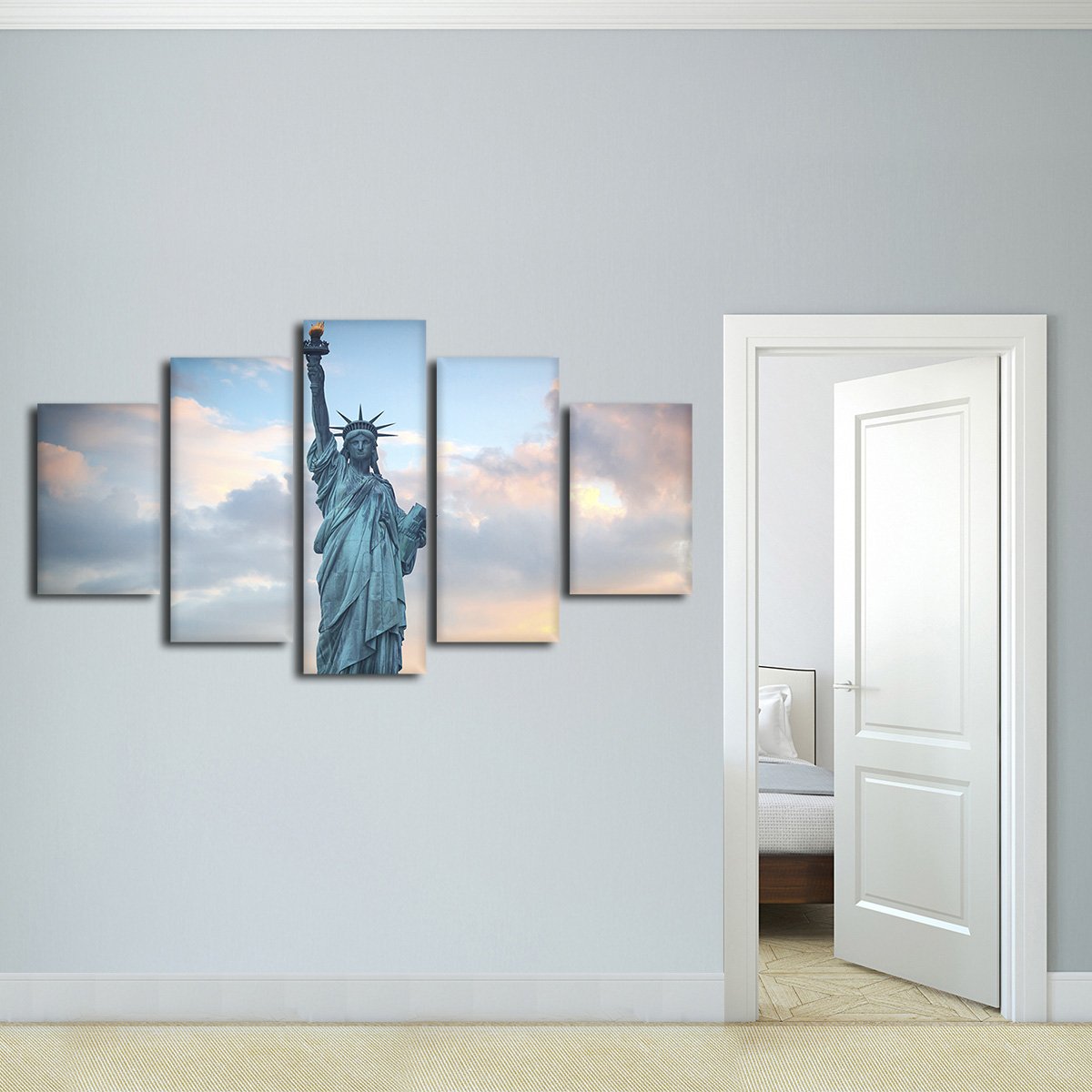 Liberty Statue Multi Panel Canvas Wall Art