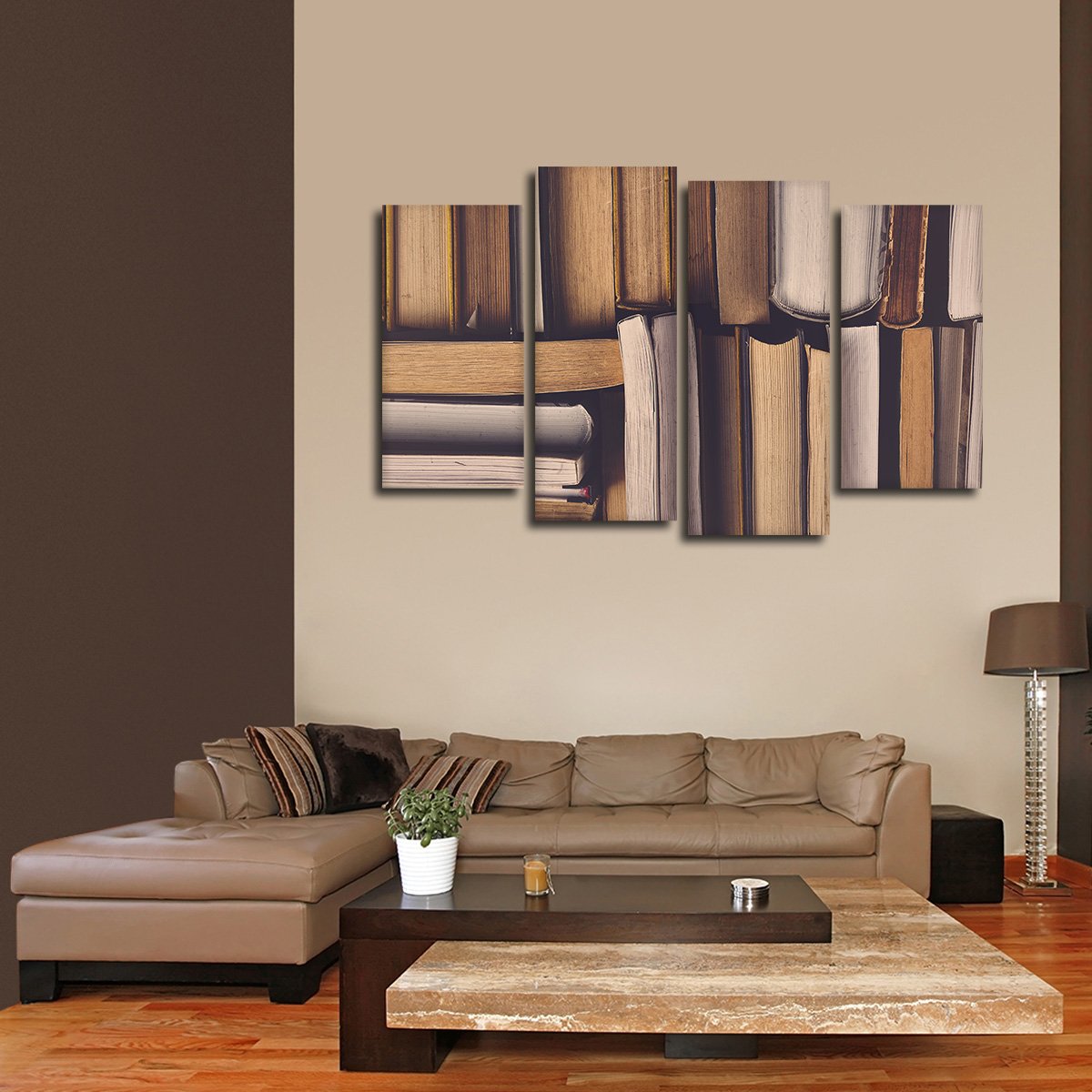 Library Multi Panel Canvas Wall Art