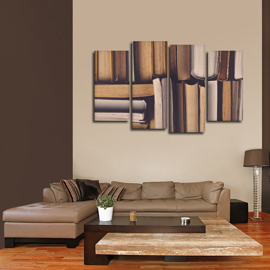 Library Multi Panel Canvas Wall Art