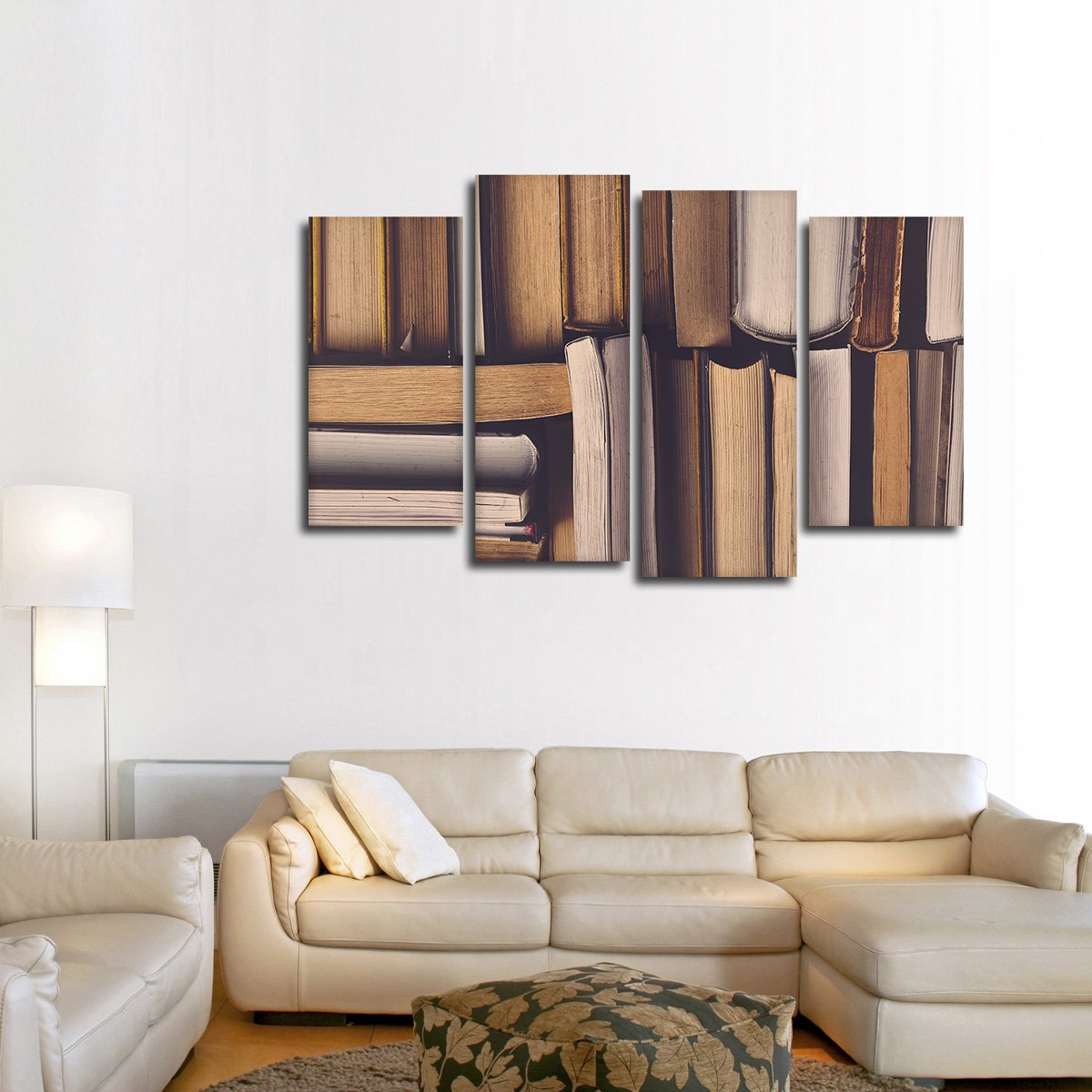 Library Multi Panel Canvas Wall Art
