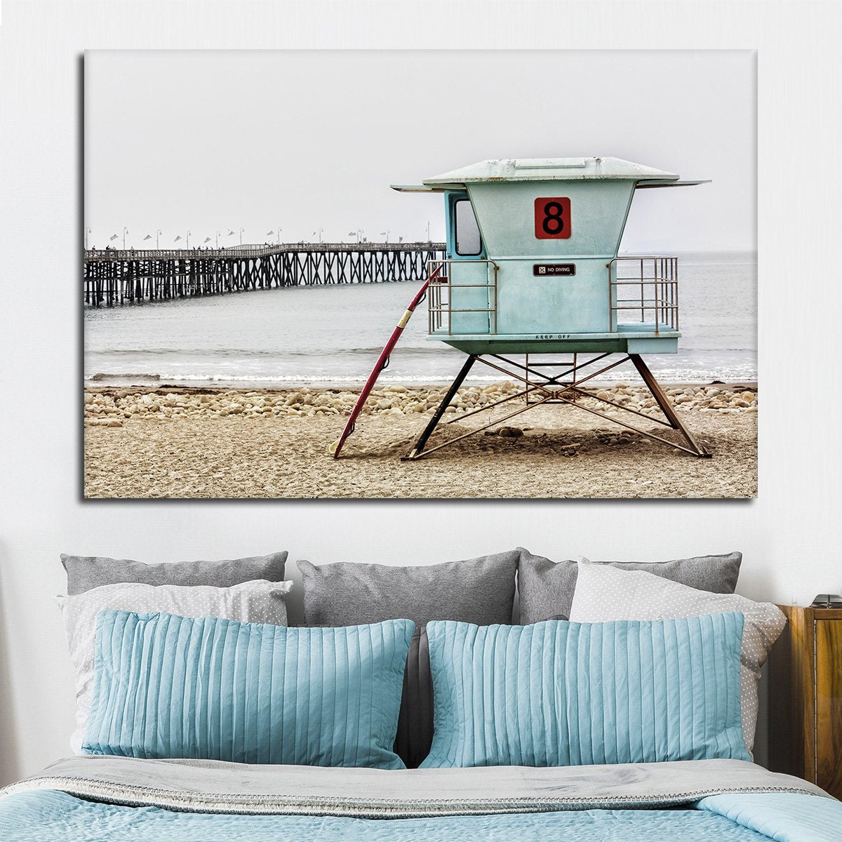 Lifeguard Stand Multi Panel Canvas Wall Art
