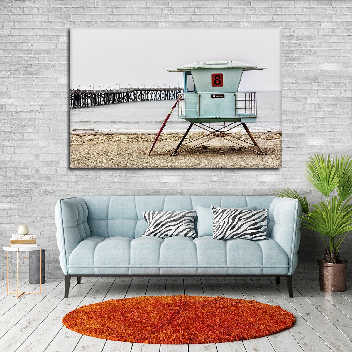 Lifeguard Stand Multi Panel Canvas Wall Art
