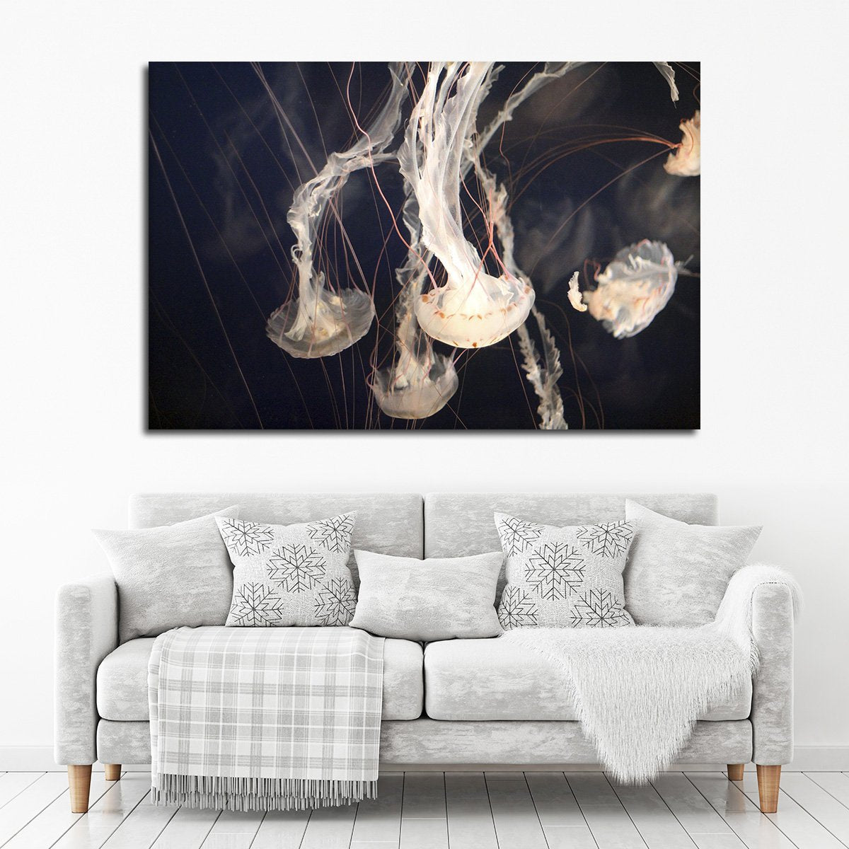 Light Of Jellyfish Multi Panel Canvas Wall Art