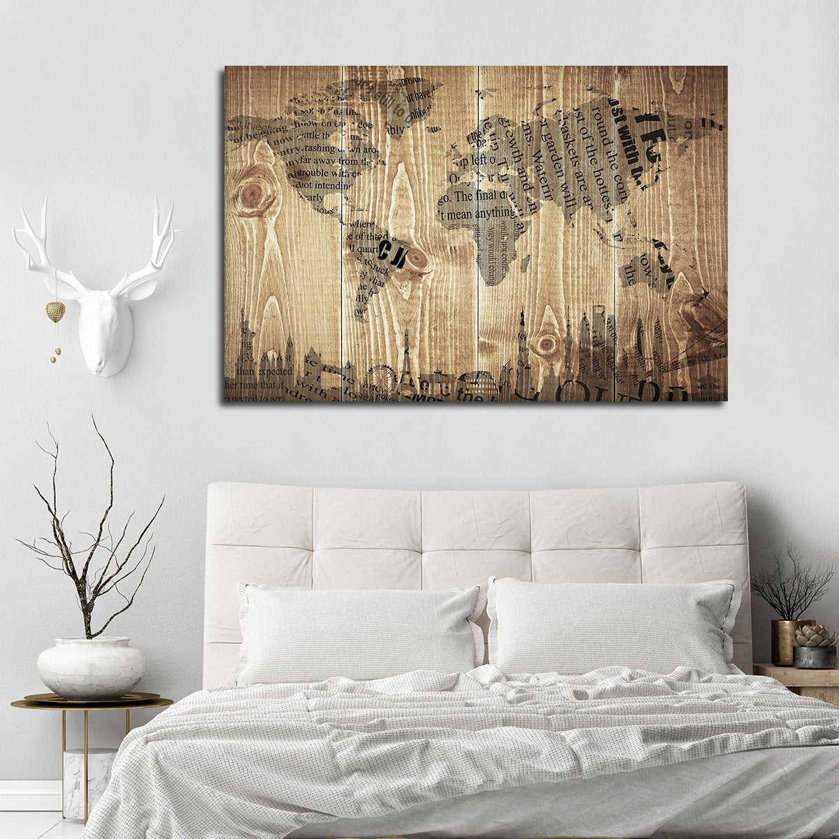 Light Wooden Landmark Masterpiece Multi Panel Canvas Wall Art