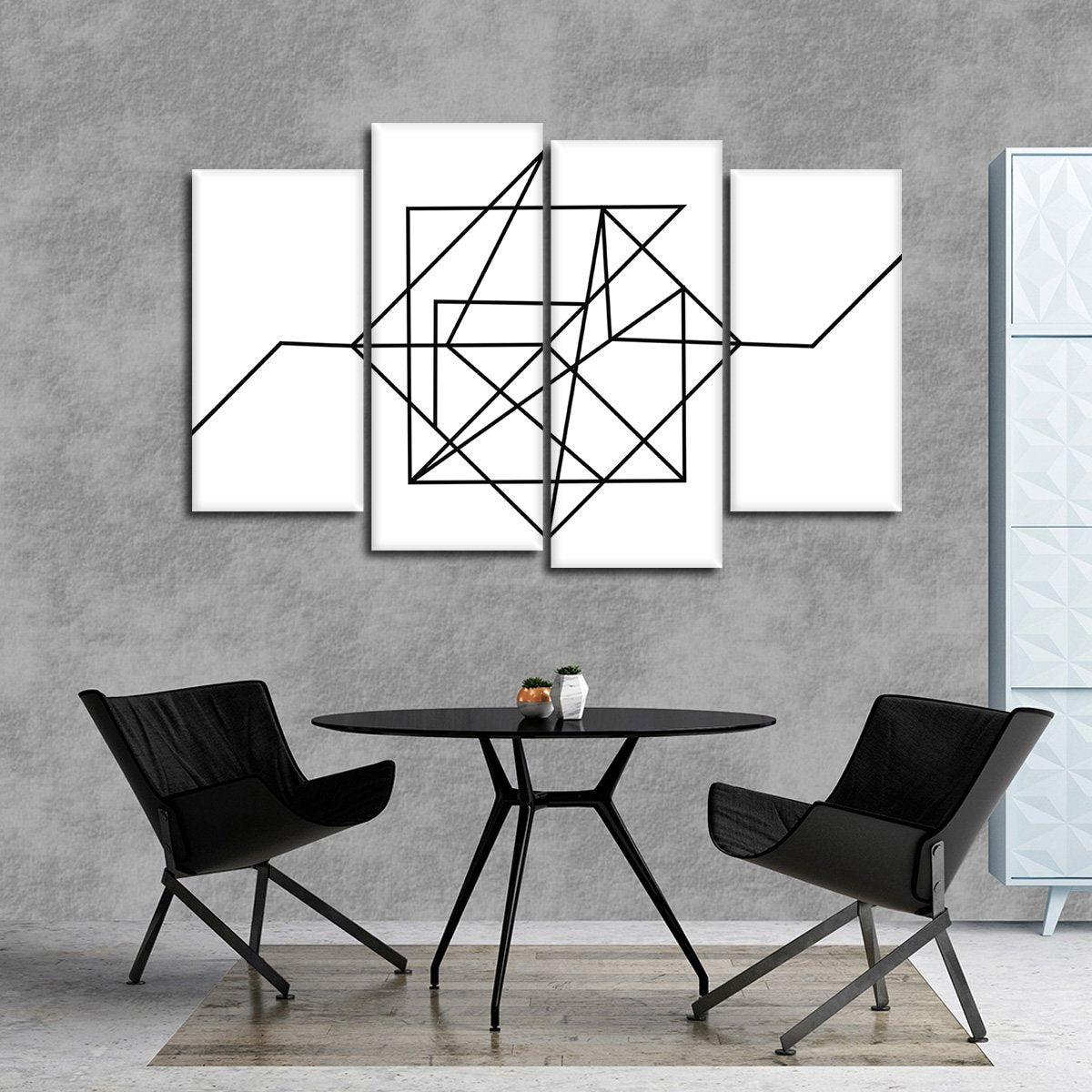 Line Labyrinth Multi Panel Canvas Wall Art