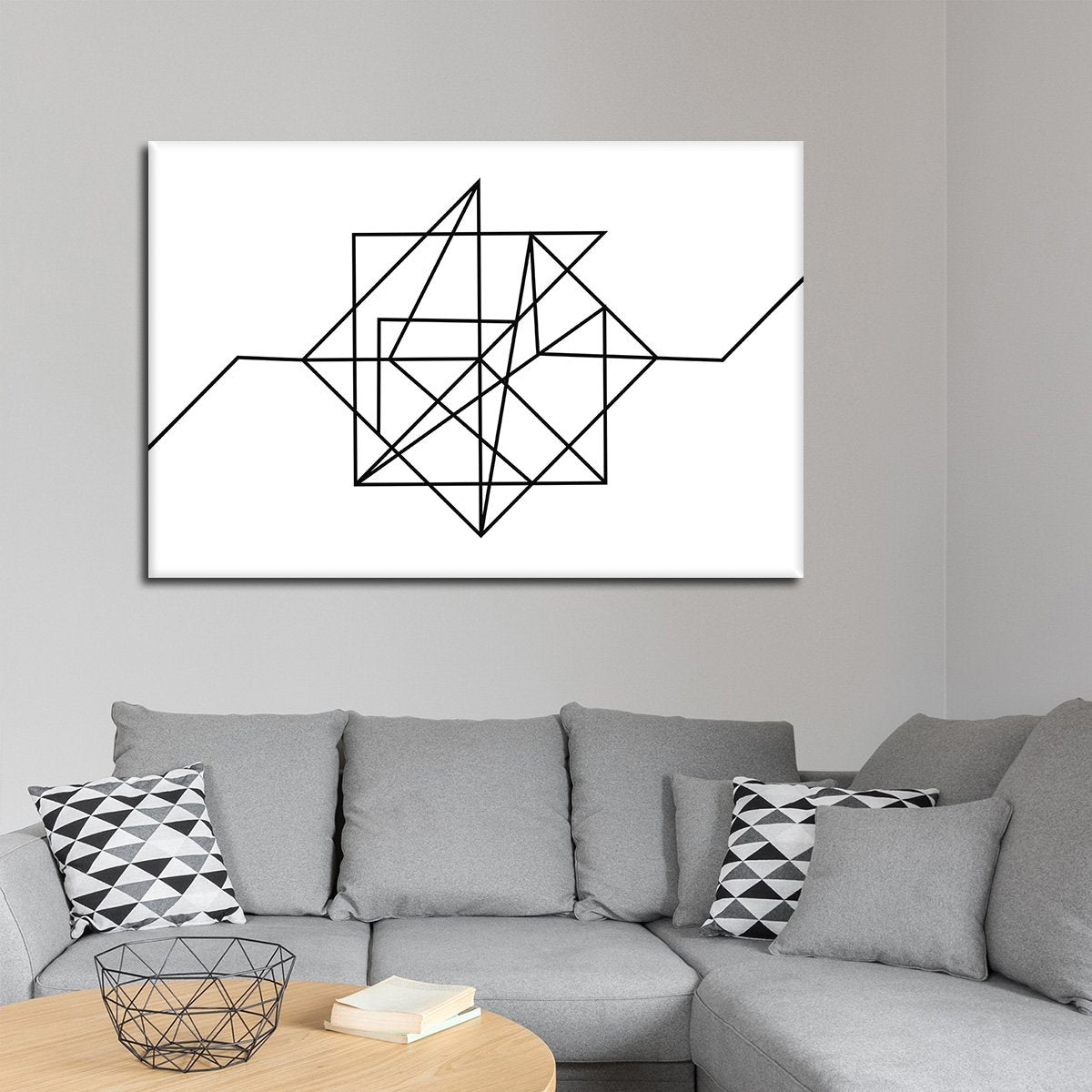 Line Labyrinth Multi Panel Canvas Wall Art