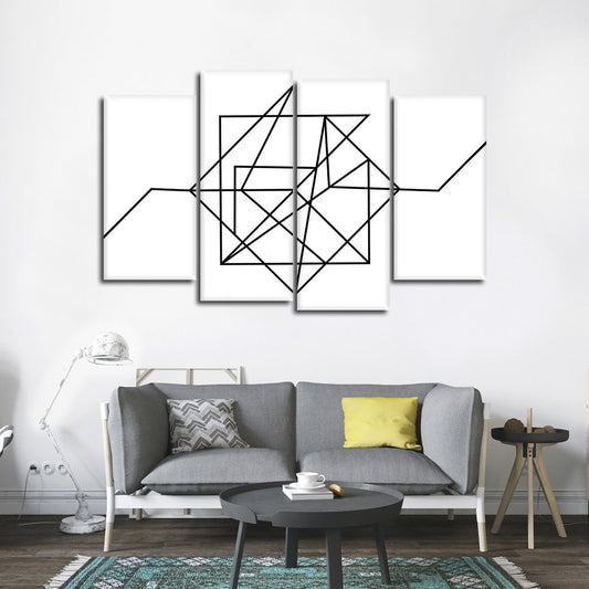 Line Labyrinth Multi Panel Canvas Wall Art