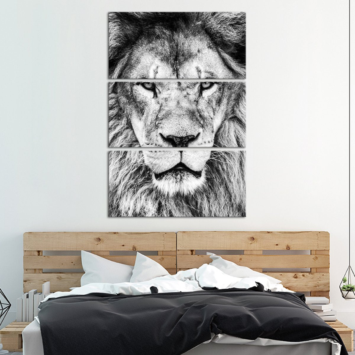 Lion Portrait Multi Panel Canvas Wall Art