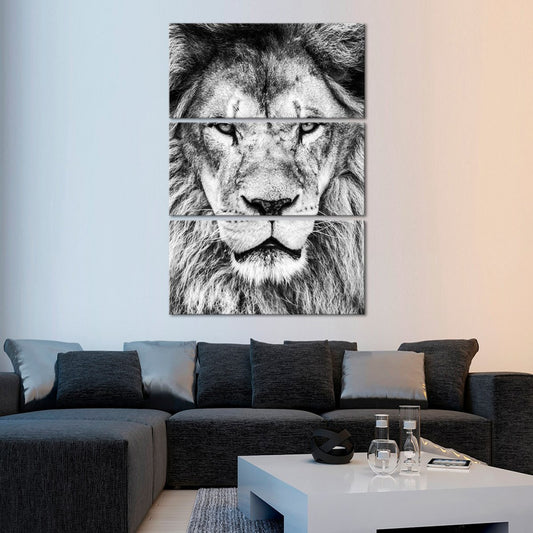 Lion Portrait Multi Panel Canvas Wall Art