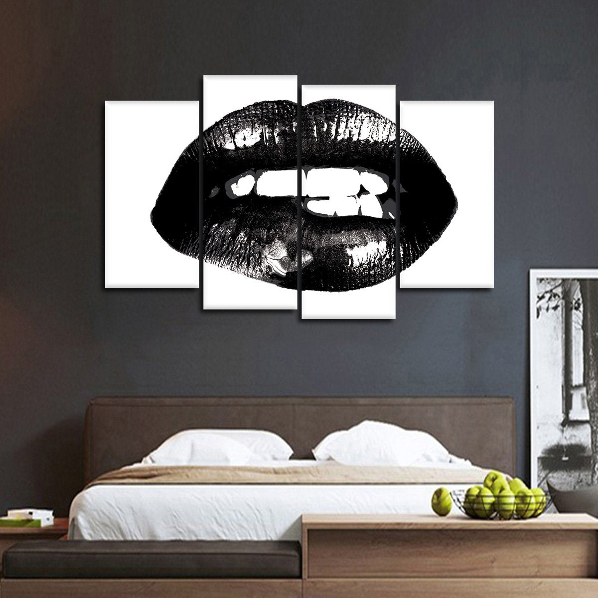 Lip Bite Multi Panel Canvas Wall Art