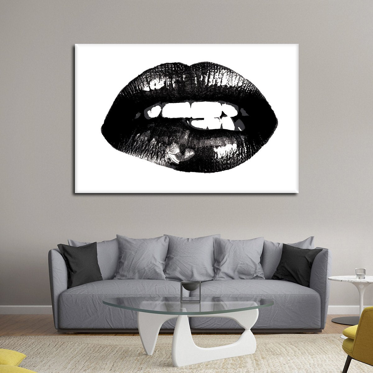Lip Bite Multi Panel Canvas Wall Art