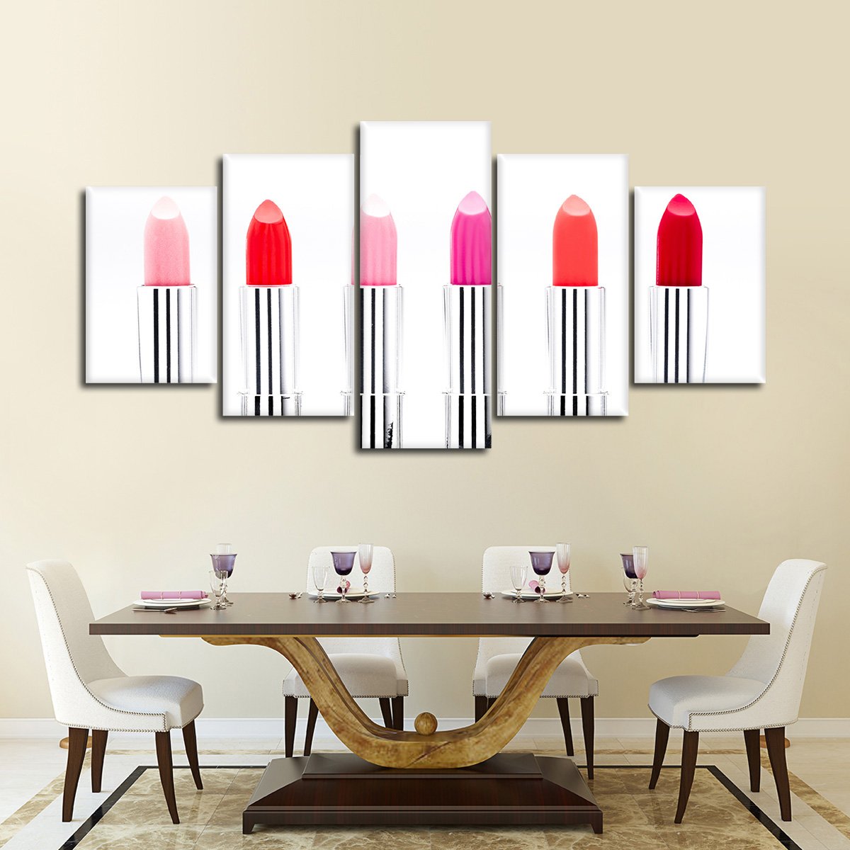 Lipstick Pop Multi Panel Canvas Wall Art