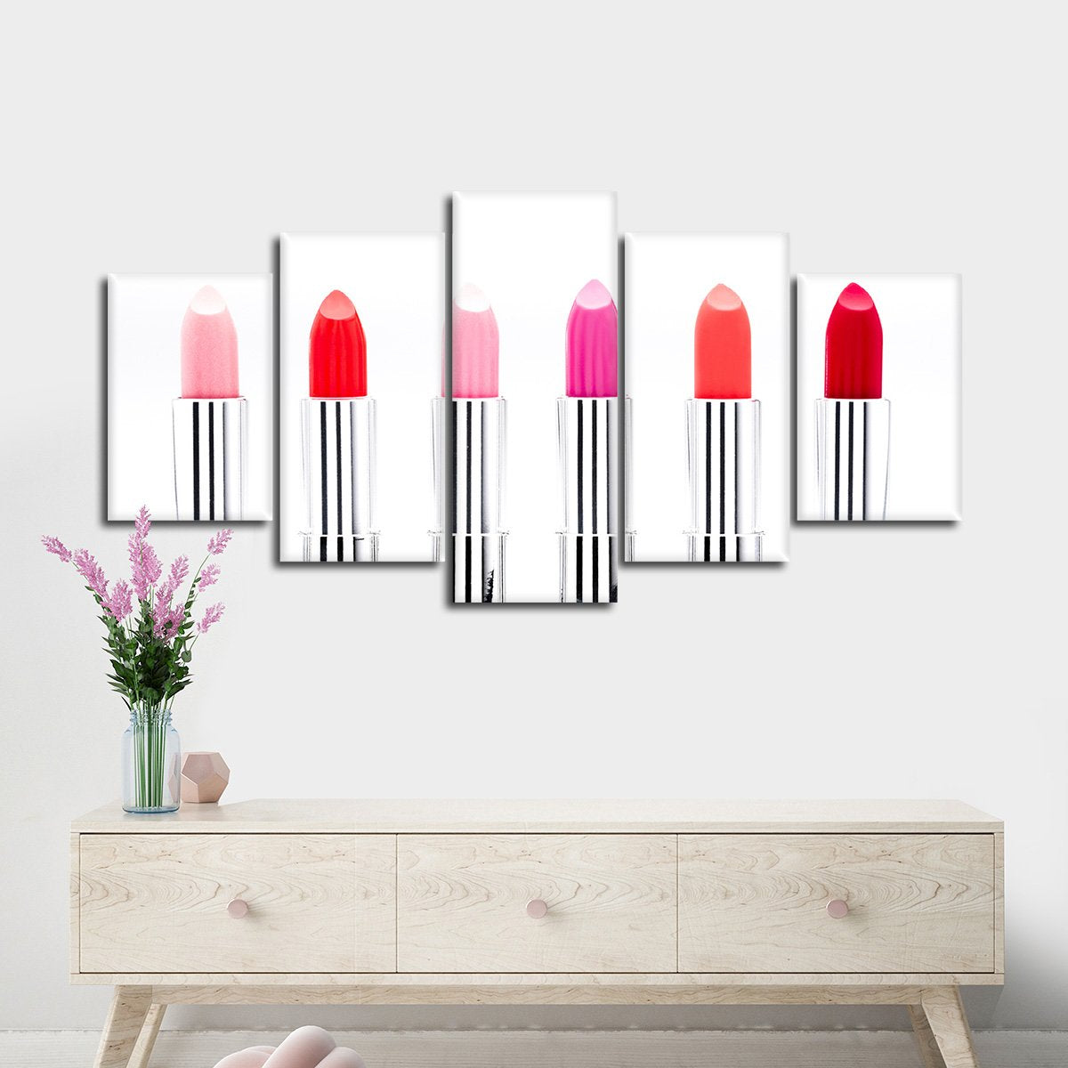 Lipstick Pop Multi Panel Canvas Wall Art