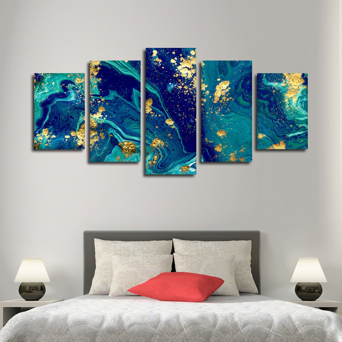 Liquid Marble Multi Panel Canvas Wall Art