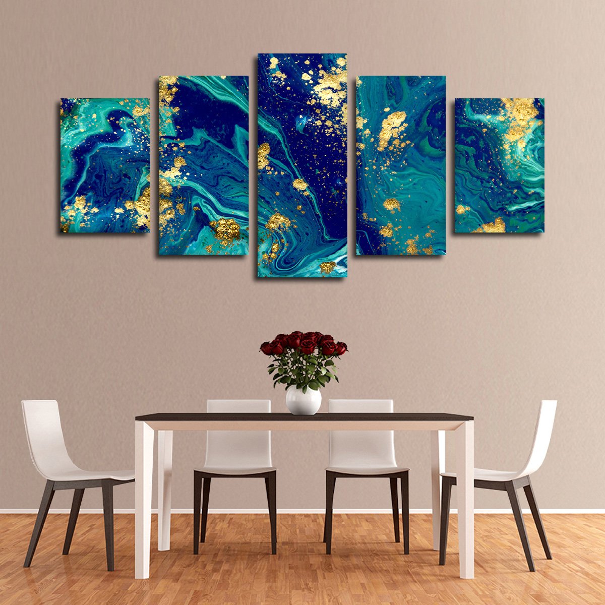 Liquid Marble Multi Panel Canvas Wall Art