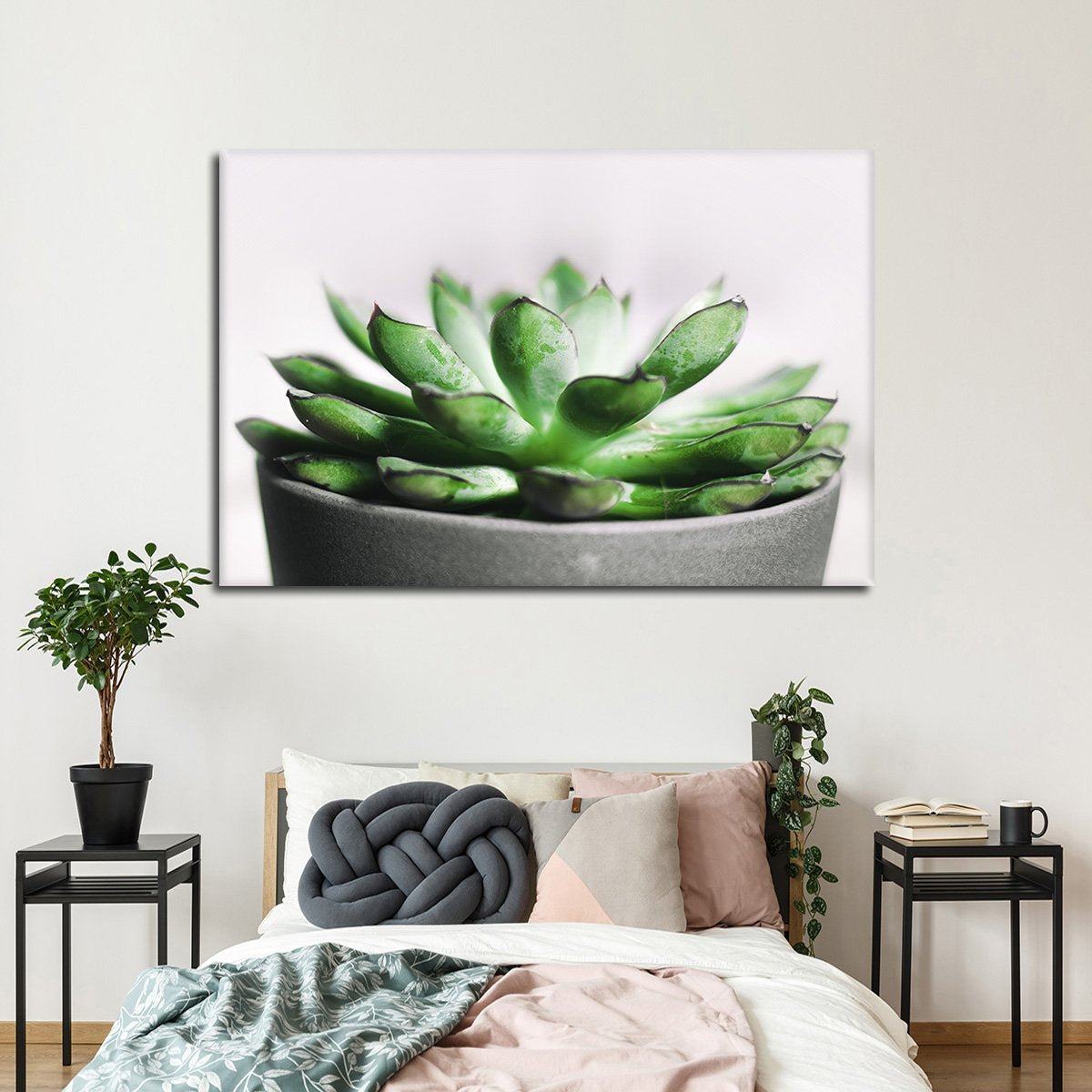 Small Succulent Multi Panel Canvas Wall Art