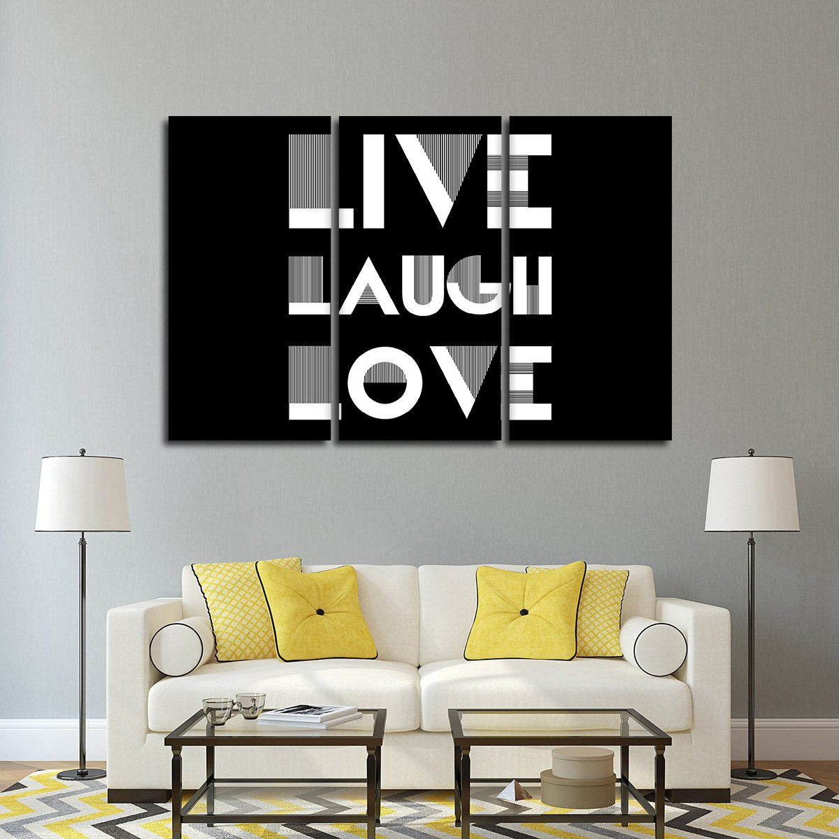 Live Laugh Love Multi Panel Canvas Wall Art