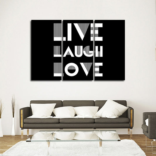 Live Laugh Love Multi Panel Canvas Wall Art